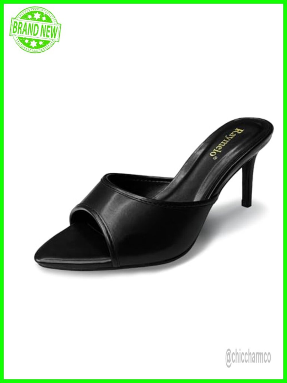 Open Toe Stiletto Heeled Sandals Slip On Mules Party Evening